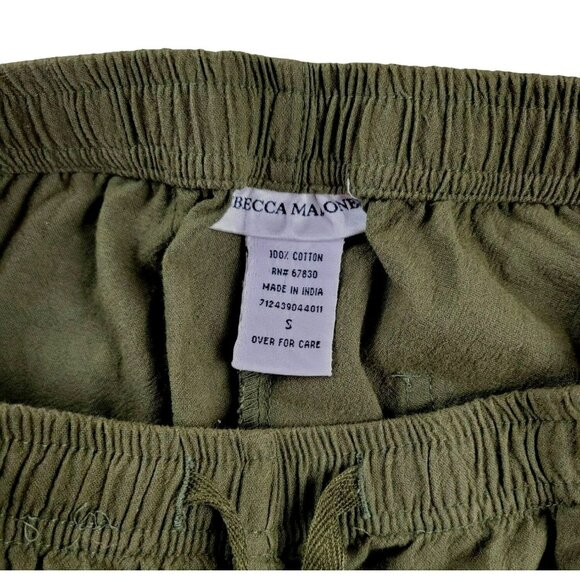 Rebecca Malone Women's Capri Pants Olive Green size Small NWT JH1451 - Picture 3 of 4